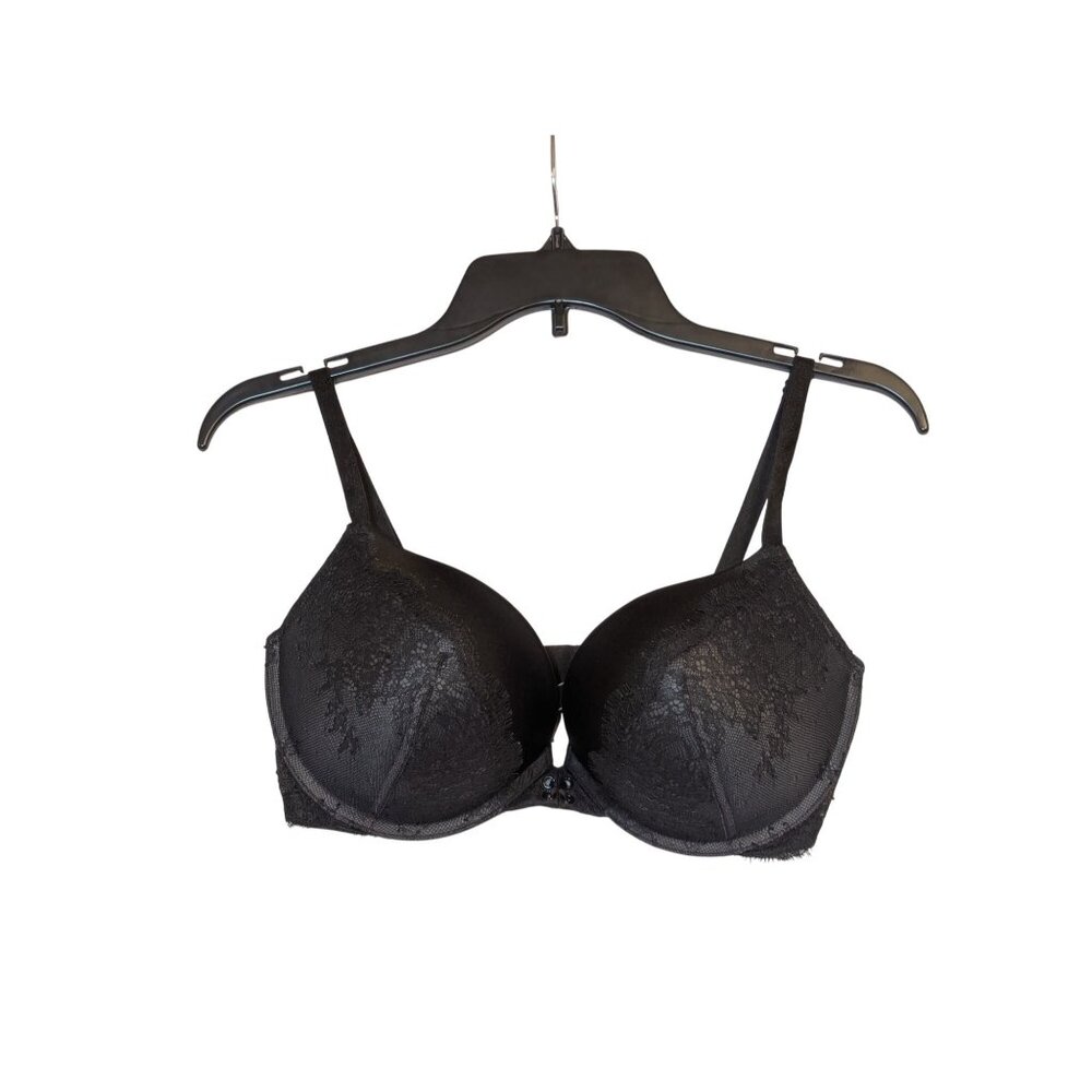 Victorias Secret Very Sexy Push-Up Black Lace Underwire Bra 34DD